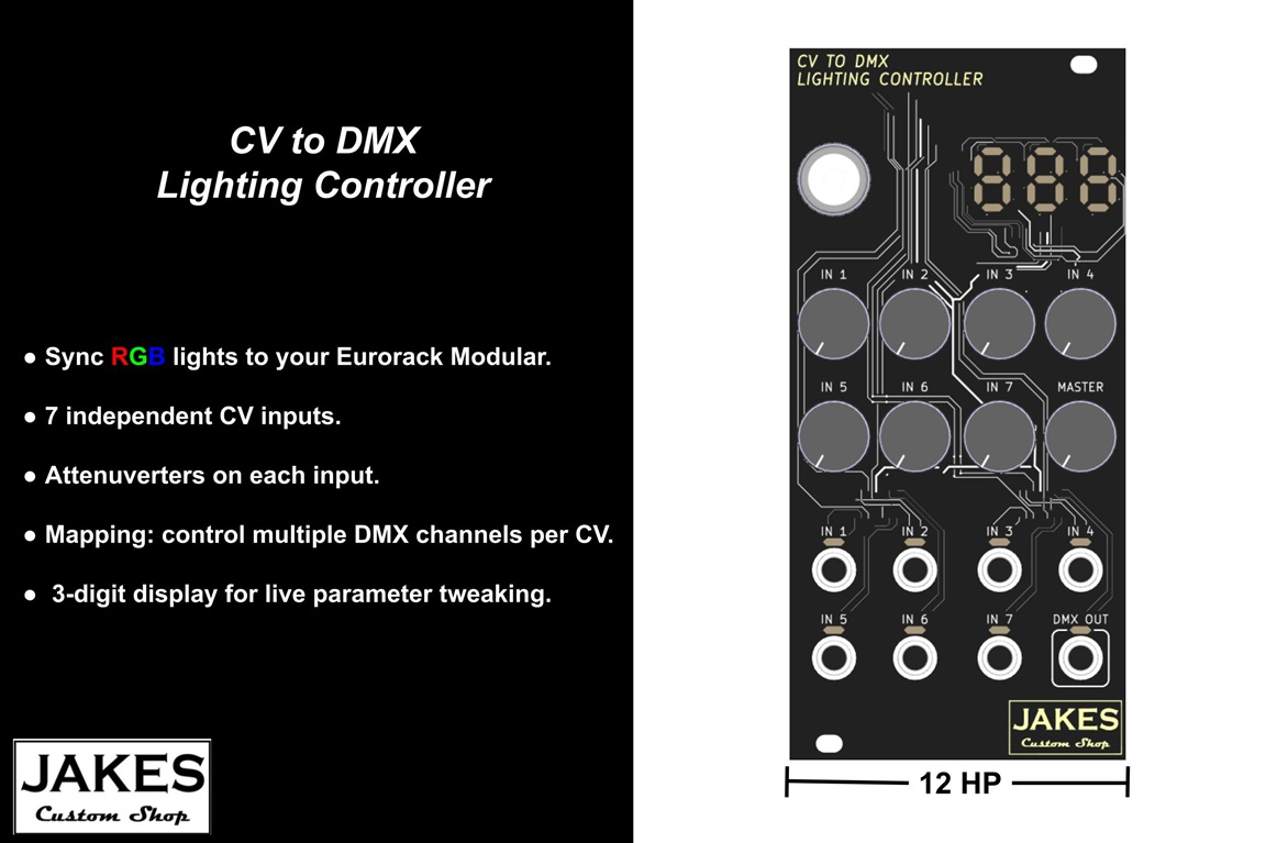 CV to DMX Eurorack Module Quick Facts