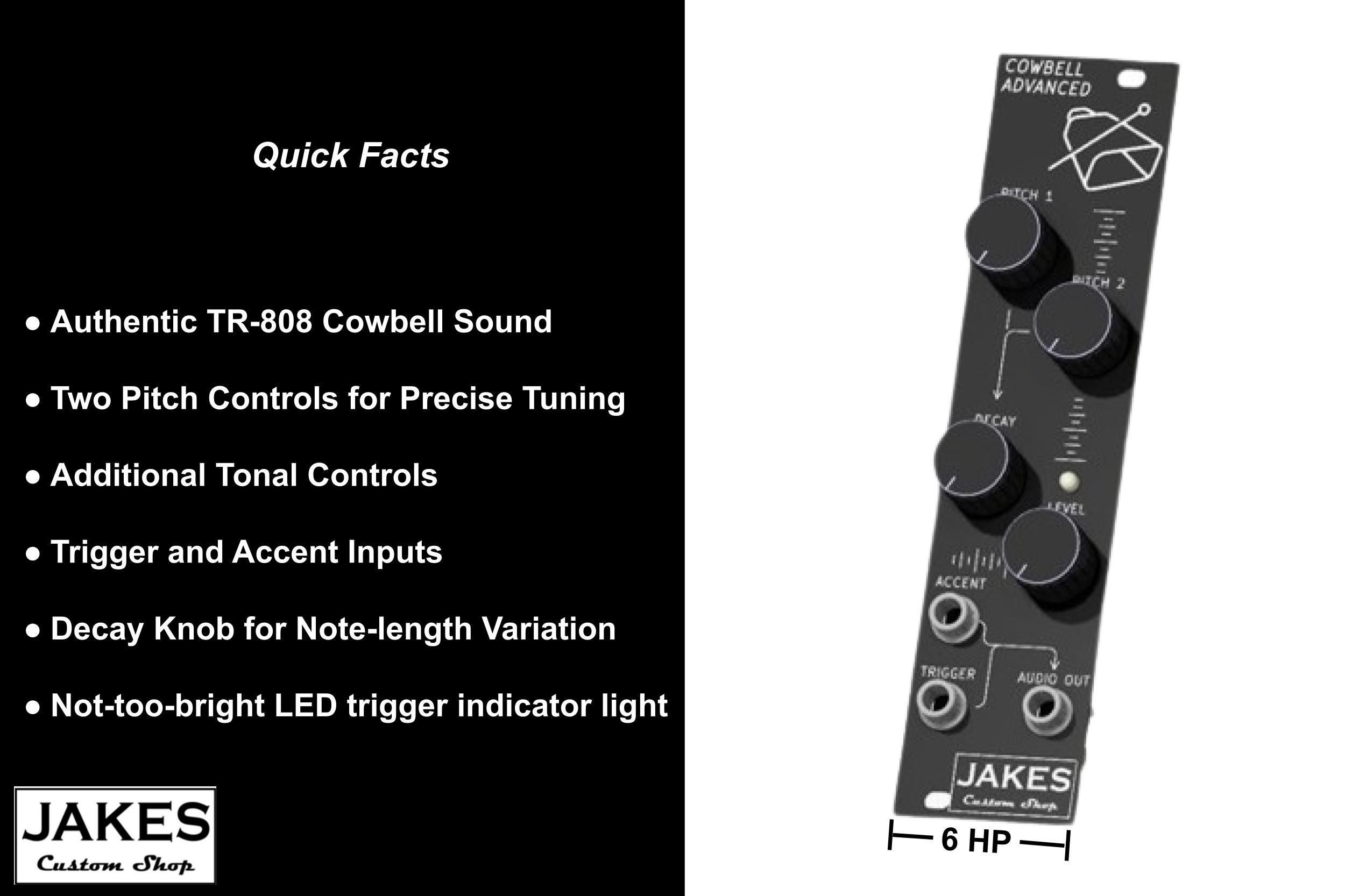 Cowbell Advanced Eurorack Module Quick Facts