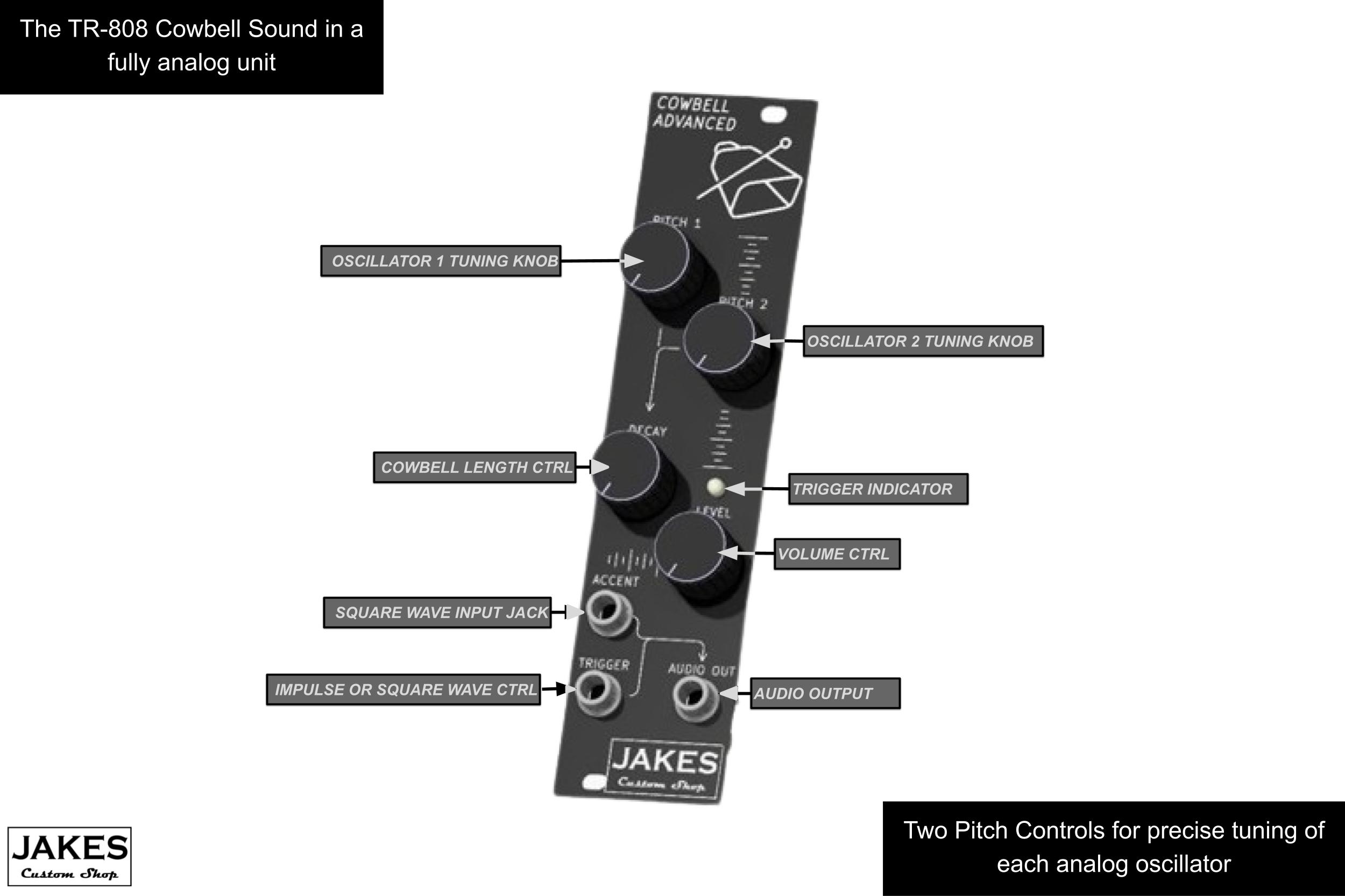Cowbell Advanced Eurorack Module controls