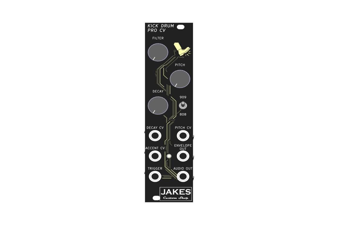 Rear view of the JCS Kick Drum Eurorack Module
