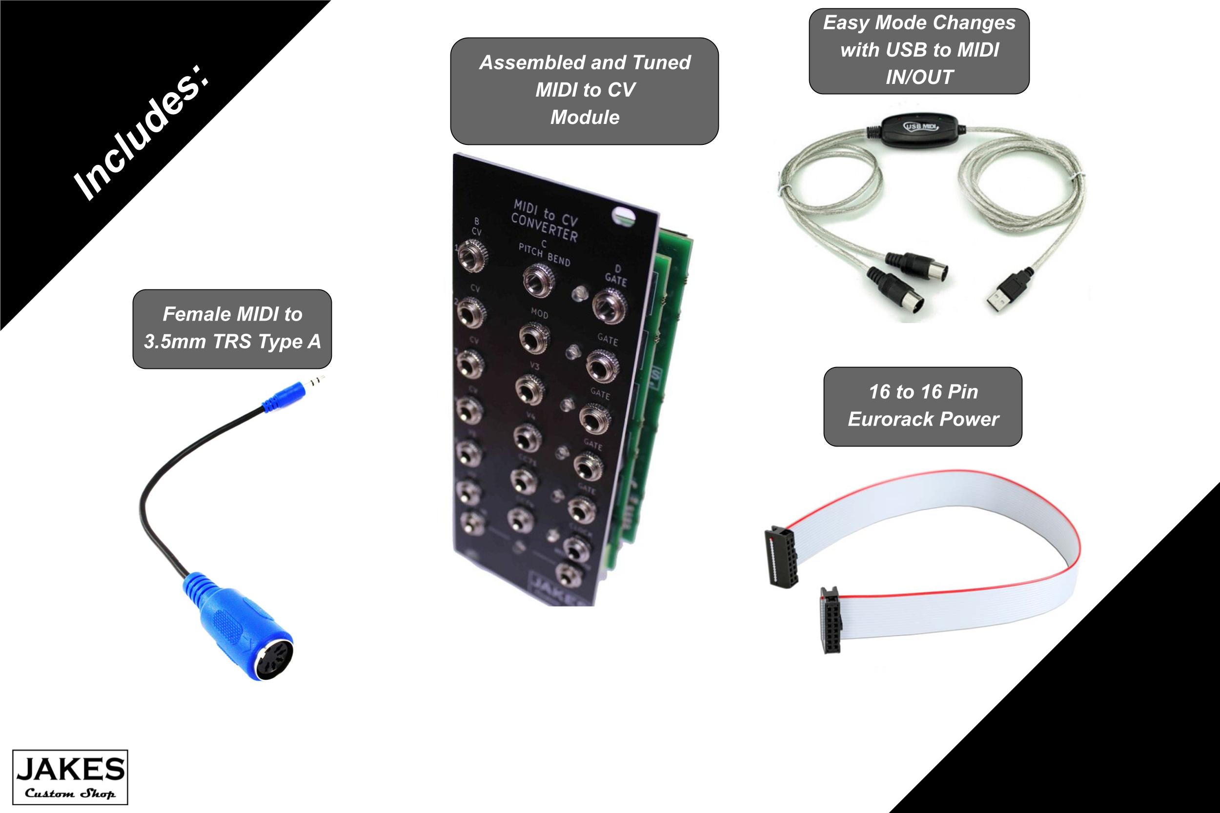 MIDI to CV Module Mode 4PV