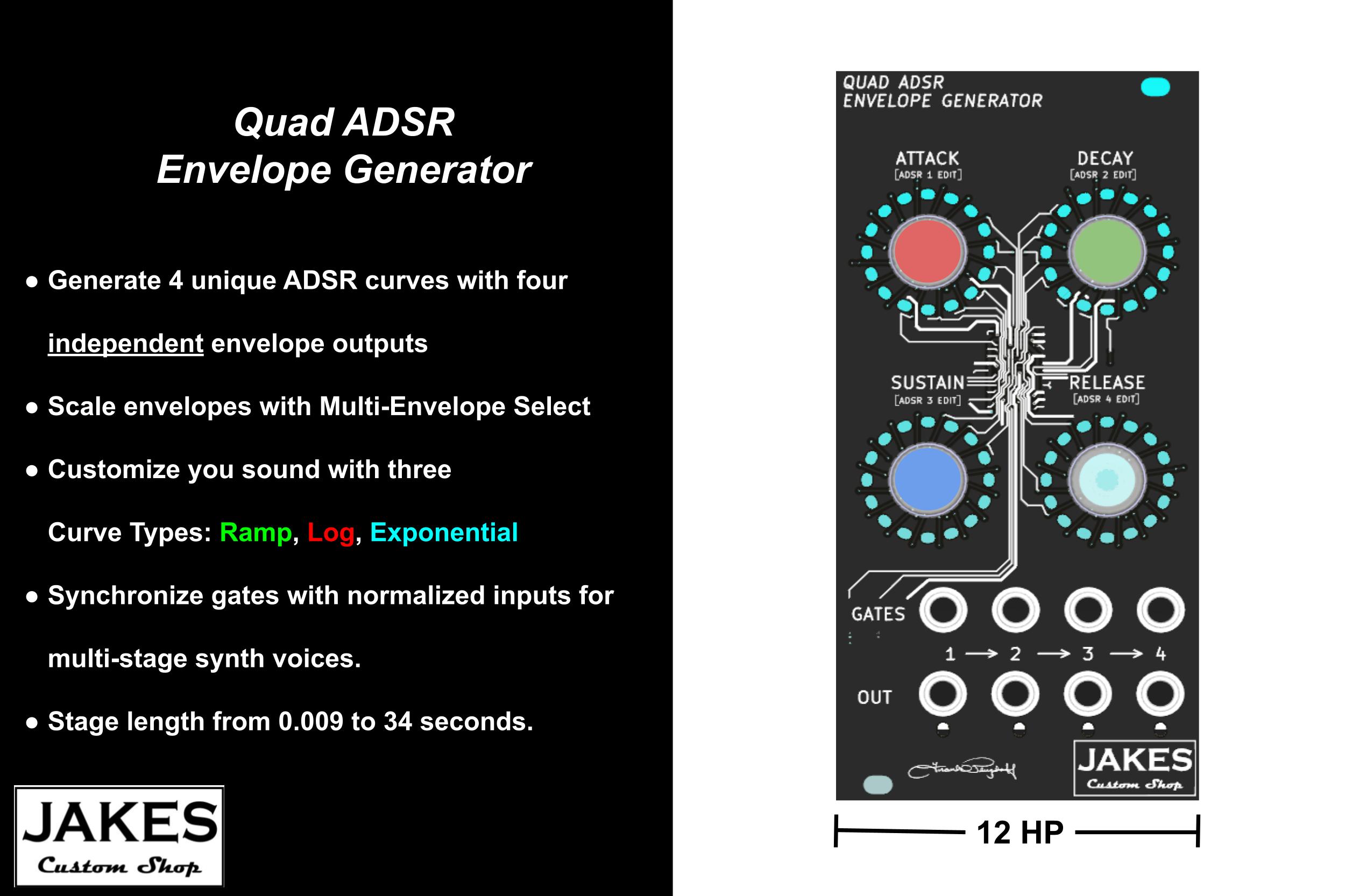 Side view of an ADSR Envelope Generator Module