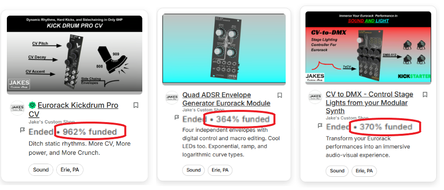 Previous Successes of JCS Kickstarter Projects