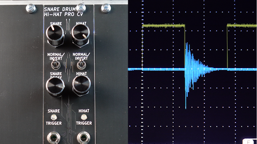 The JCS Snare Drum Hi-Hat Eurorack Module Gate Invert Toggling