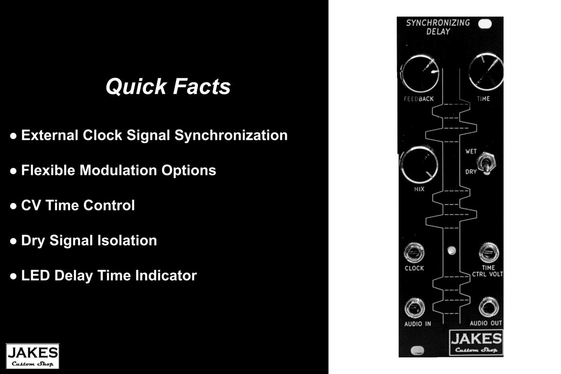 Syncronizing Delay Eurorack Module Quick Facts