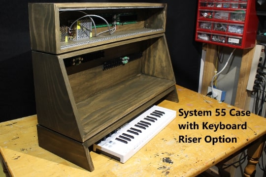 picture of a Moog System 55 Replica Eurorack Case with keyboard riser